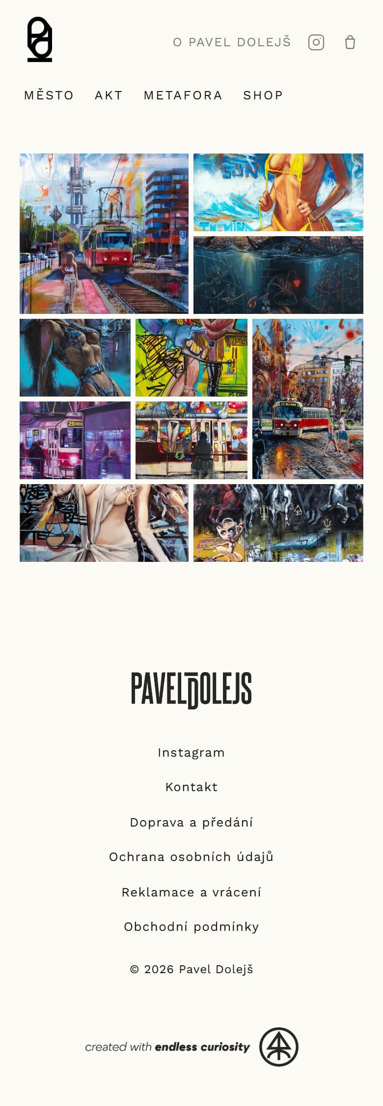 paveldolejs.art on a phone.